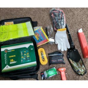 Vetoos Car Roadside Emergency Kit with Jumper Cables, Auto Vehicle Safety Road